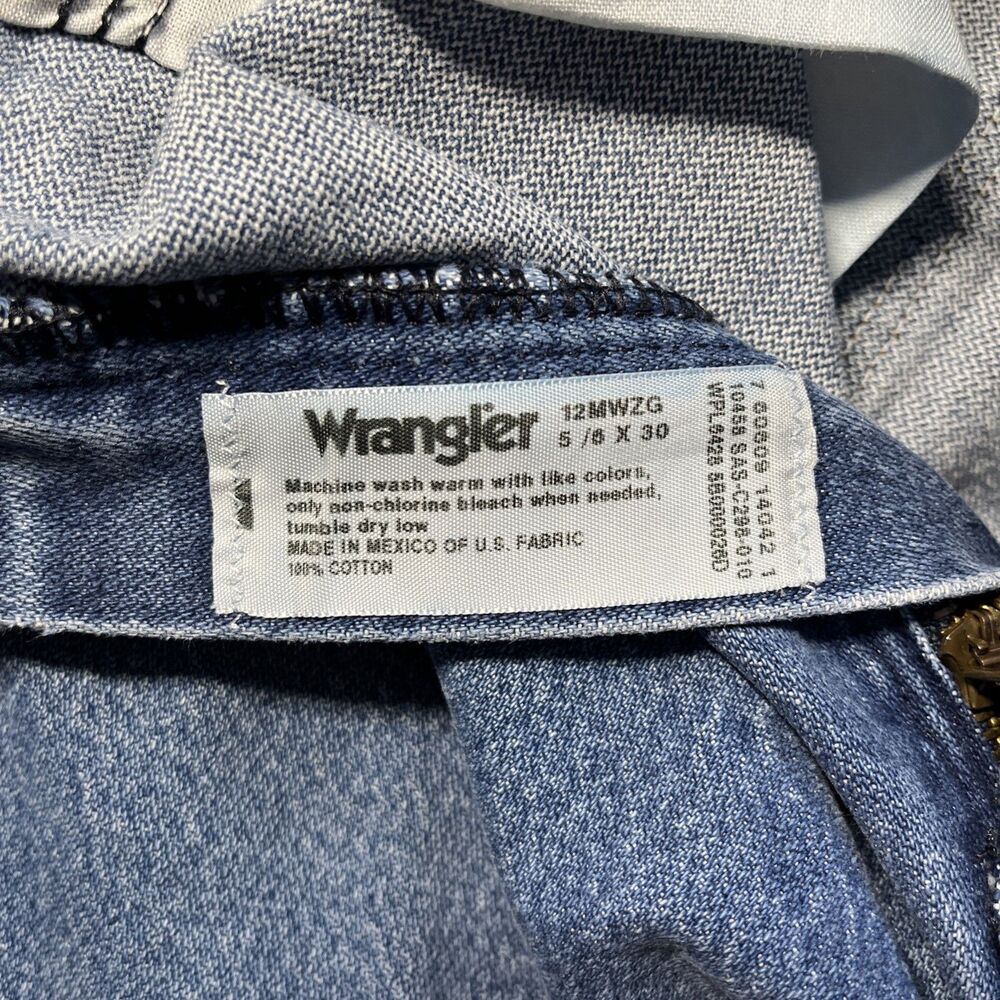 Vintage 90s Wrangler 12MWZG High Waist Cowgirl Wedgie Jeans Straight Sz 5/6 x 30 - Picture 14 of 14